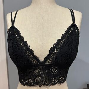 Black lace bralette